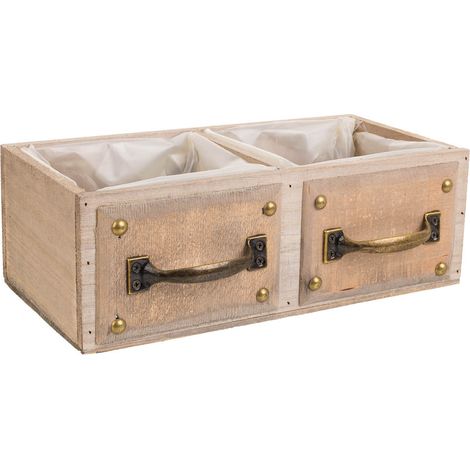 Cajón de madera marrón 30x15x10,5 (1/5)