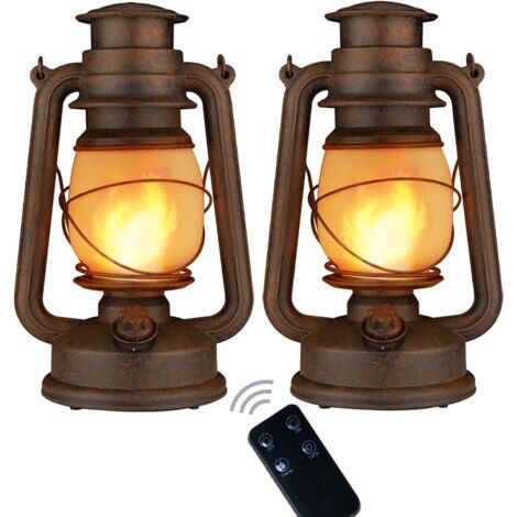 Lanterne LED Décorative Sans Fil à Piles, design rétro, étanche, éco-énergétique, pour porche, camping, mariages [Classe énergétique A+++] (1/5)