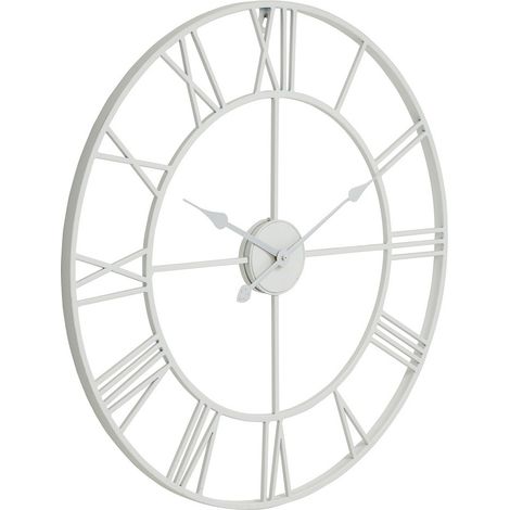 Skeleton Wall Clock - Metal - L5 x W70 x H70 cm - White