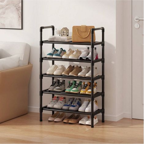 1 étagère à chaussures simple à plusieurs niveaux, étagère de rangement multifonction à grande capacité, facile à charger et décharger, permet d'économiser de l'espace, pour organiser vos chaussures (1/4)