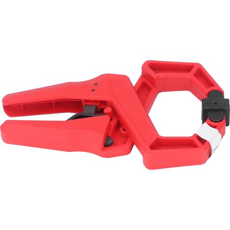 Serre-joint à cliquet pour menuiserie en plastique technique rouge noir, poignée ergonomique antiglisse, libération rapide, 2 pouces, 1 pièce (1/5)