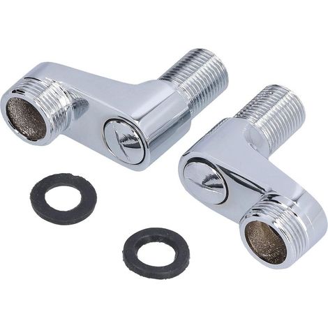 Adapter of Mixer faucet of Shower, G1/2in Toward G3/4in Faucet of Shower Wall Swing Water Pipe Flexion Repair Adjustment Faucet Foot Curved Accessory Fixed for bathroom (1/5)