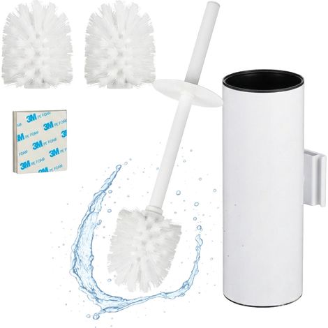 Set di scopino per WC in acciaio inox con supporto a parete