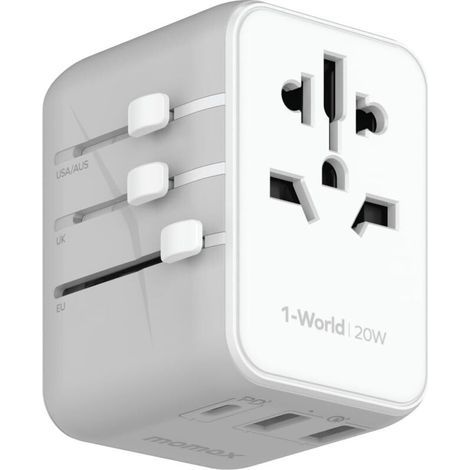 Adaptateur de Voyage Universel Adaptateur Prise Universelle PD 20W avec Adaptateur Universel France vers USA UK Allemagne Australie Chine Japon