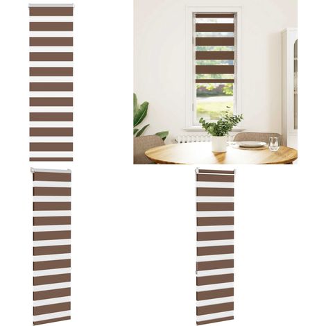 vidaXL Zebrarollo Braun 40x150 cm Stoffbreite 35,9 cm Polyester (1/5)
