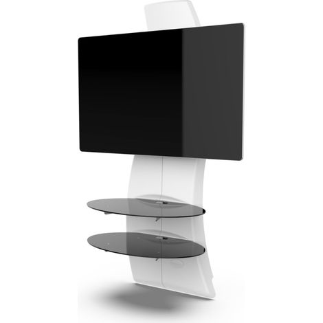 Meliconi Ghost Design 2500 Supporto TV A Parete Con Rotazione Bianco Opaco