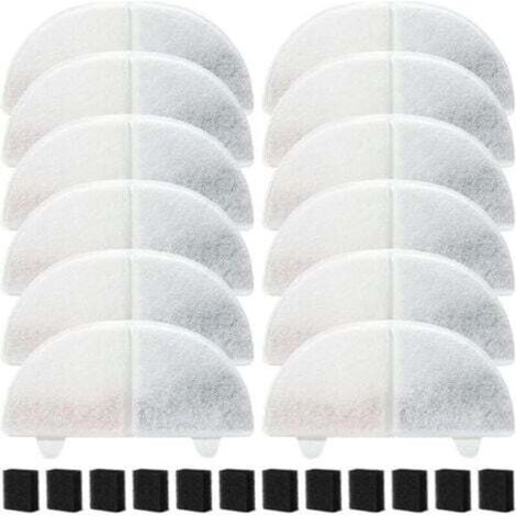 20er-Pack Blumenbrunnenfilter für Katzen, 10 Kohlefilter und 10 Schaumstoffschwämme für 20dB 2L WF20-Brunnen mit Harz und Aktivkohle