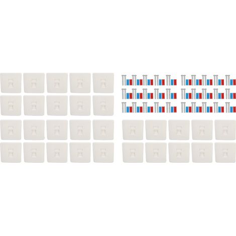 Lot de 30 plaques murales Ethernet 1 port RJ45 RJ11 prise réseau pour connexion filaire (1/5)