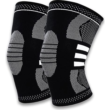 Sportkniebandage, Kniestütze, medizinische Kniebandage mit elastischer, rutschfester und atmungsaktiver Kompression, geeignet für Sport, Laufen und zur Linderung von Schmerzen im Zusammenhang mit eine (1/5)