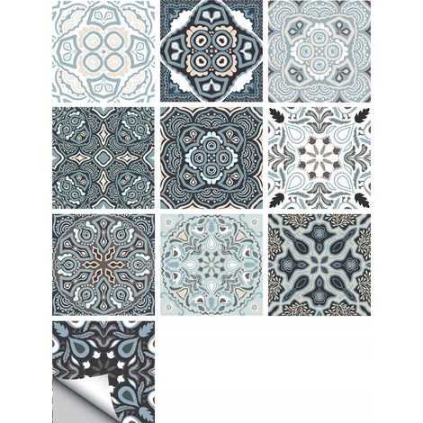 Selbstklebende PVC-Patchwork-Paneele, 10-teiliges Tapeten-Set, 20x20cm, zm-06-004 (1/5)