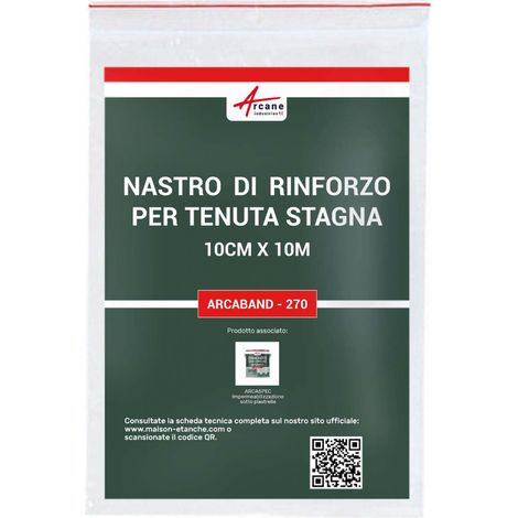 Nastro di rinforzo in poliestere, per rivestimento impermeabilizzante - ARCABAND 270 - 10 cm x 10 m - ARCANE INDUSTRIES (1/5)