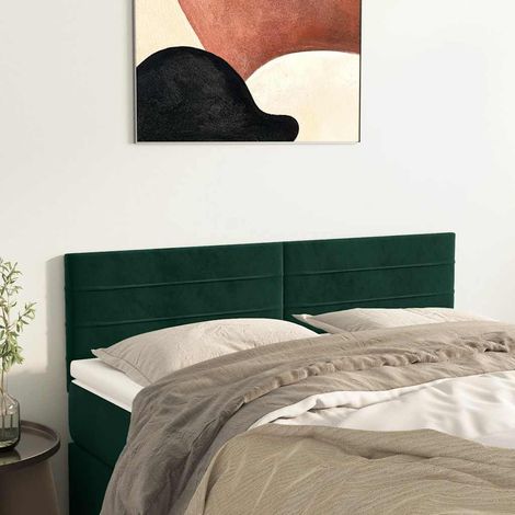 Kopfteile Dunkelgrün 144x5x78/88 cm Samt