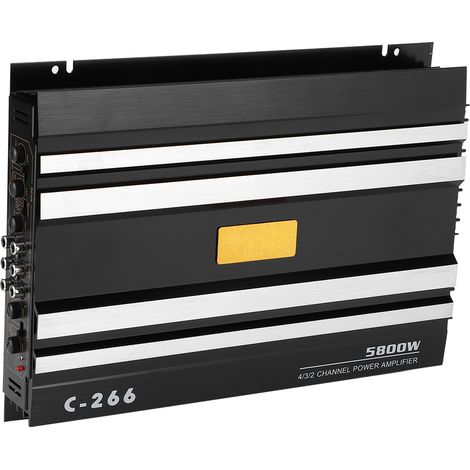 Amplificateur Audio Voiture 12V 5800W Puissance Universel Camion, Haut-Parleur Ampli Auto (1/5)