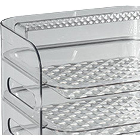 Plateau de rangement pour fondue chinoise, étagère à cosmétiques, plateau en plastique pour la maison, plat de service à fondue chinoise à plusieurs niveaux, blanc à trois niveaux (1/4)