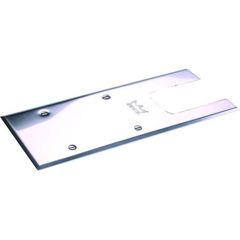 Plaque de recouvrement pour pivot de sol BTS65 - inox - 290 x 130 mm - DORMAKABA