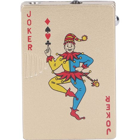 Briquet Poker anti-vent UV lumière alliage zinc rechargeable cigare cigarette homme femme or roi (1/5)