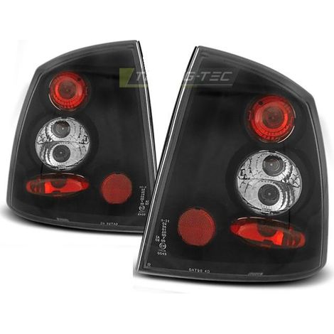 Paire de feux arriere Opel Astra G 97-04 noir-27336143 (1/2)