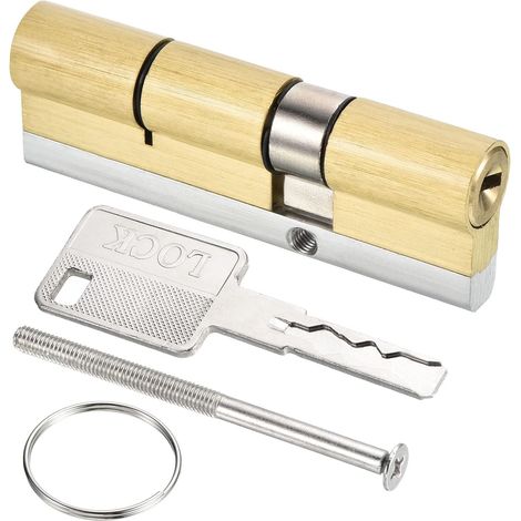 32.5/57.5 (90mm Globale) Européen Double Serrure Cylindre, Porte Cylindre Serrure avec 8 Clés pour Bois Portes, Aluminium Portes