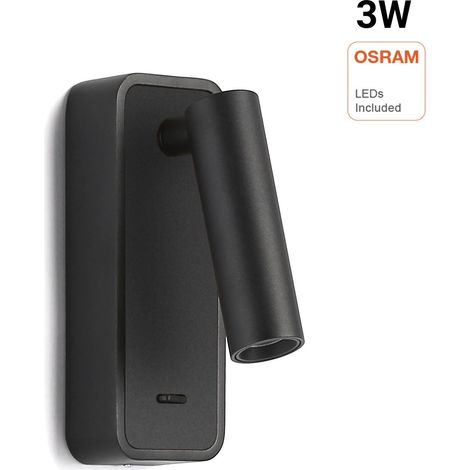 Lampada da lettura a parete "RAAM" 3W - Orientabile - Chip OSRAM