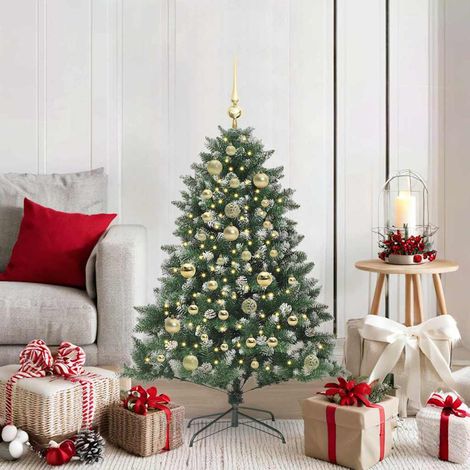 Künstlicher Weihnachtsbaum mit 150 LEDs mit Ständer Grün 120 cm