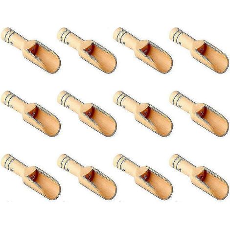 Mini cuillères en bois et cuillères en bambou pour sels de bain, cuillère à thé, lessive en poudre et bonbons (1/4)