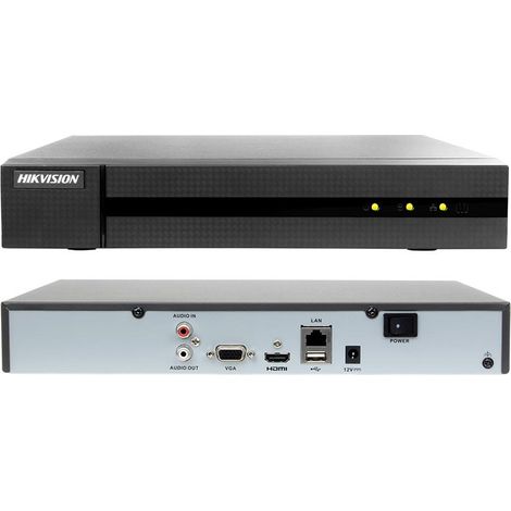 HIKVISION HWN-4104MH HIWATCH SERIES NVR 4K HD 4CH@8MPX H.265+ 80MBPS P2P ONVIF - Capacità Hard Disk: Nessun Hard Disk (1/9)