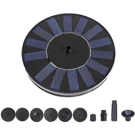 Pompe solaire pour fontaine, pompe solaire flottante portable autoportante, adaptée aux jardins, étangs, piscines et espaces extérieurs. (1/5)