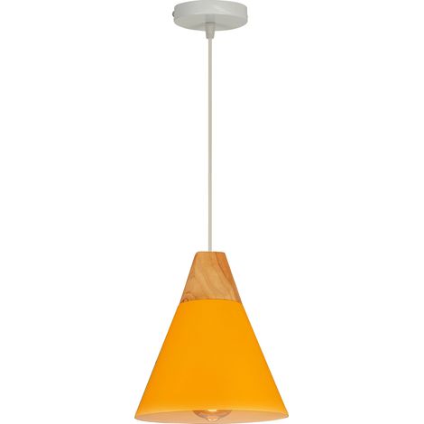Lámparas De Colgar De Madera Lámpara Colgante Moderna Retro Lámpara De Techo Estilo Nórdico Macaron Lámpara Creativa Amarillo