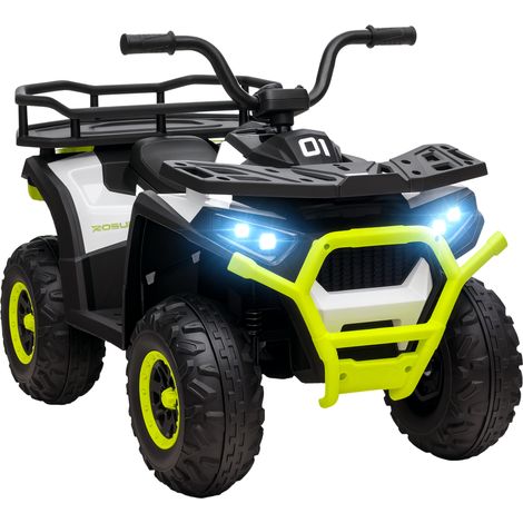 AIYAPLAY 12V Kids Quad Bike w/ 4 Suspension Wheels, for 3-5 Years, Green (1/5)