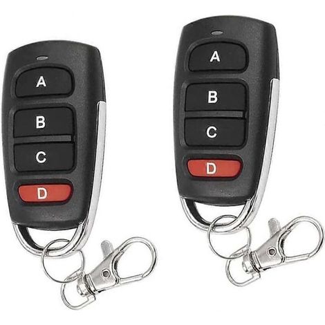 Lot de 2 télécommandes universelles pour portail 433 MHz, duplicateur sans fil pour clonage 433,92 MHz (1/4)