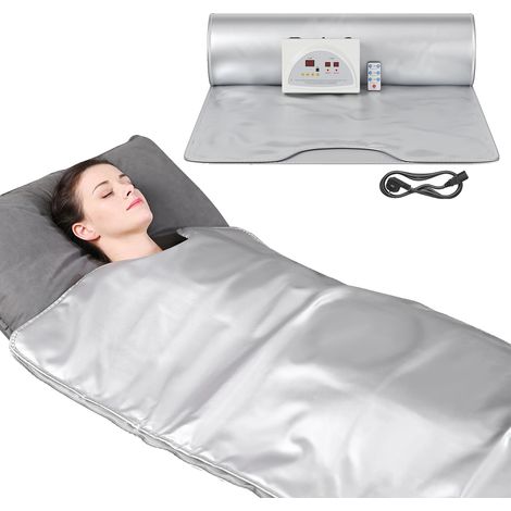 Couverture de sauna, technologie à infrarouge lointain, température réglable, Gris Foncé, EU 220V (1/2)