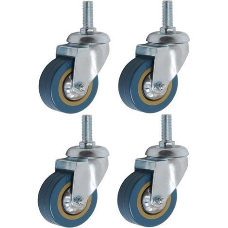 Lot de 4 360° Roulettes pour Meubles 75mm M10 Roulette Charge Lourde Pivotante..DEBUNS (1/5)