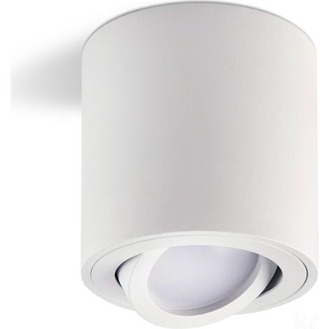 Faretto da soffitto a superficie, rotondo, Ø8cm, bianco, orientabile, 1xGU10 35W, OH36 Kobi (1/5)