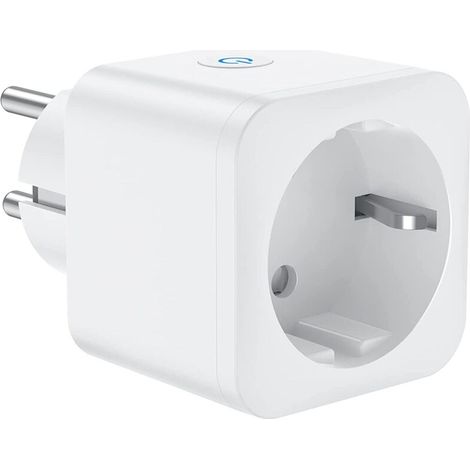 WiFi Connection Socket, 16A 3680W Smart Socket, Compatible with Alexa Google Home, with Voice Control and Remote Control, Timer Socket with Timer Function (1 Pack) (1/5)