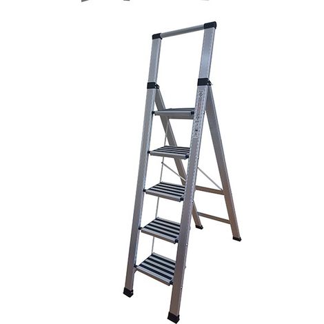 ESCALERA DOMESTICA ALU 5 PELDAÑOS - 100X40X120