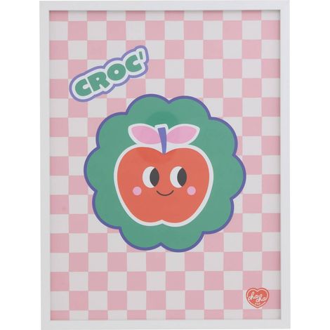 Toile Cha Cha Pop avec Cadre Blanc 31,5x2x41,5 cm - Atmosphera créateur d'intérieur (1/5)
