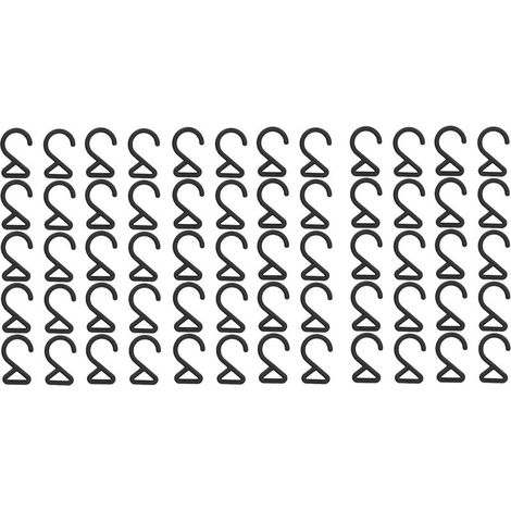 60 crochets de suspension B07 en forme de 2, crochets pivotants pour bandoulière et ceinture pour animaux de compagnie, diamètre intérieur 2,5 cm/1 pouce (1/5)