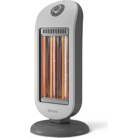 Radiateur infrarouge à fibre de carbone jusqu’à 1200W, technologie écologique, base oscillante, poignée pratique et sécurité anti-basculement (1/5)