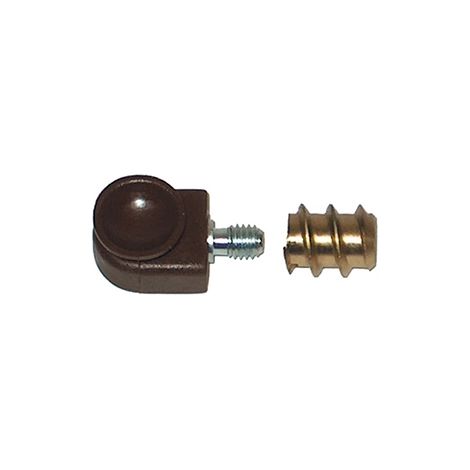 CONFEZIONE 8 PEZZI - SOSTEGNI A VENTOSATRASPARENTE CON BUSSOLA 10MM - IN OTTONE LUCIDO