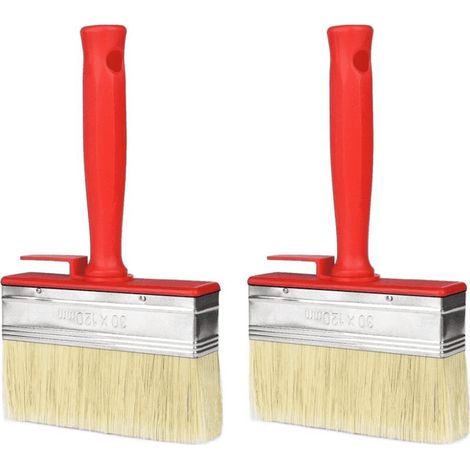 Pinceaux plats, lot de 2, grands pinceaux pour murs, dimensions 30 x 120 mm (1/5)