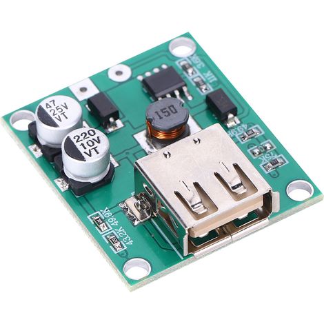 Lot de 2 modules de jonction régulateurs de tension USB pour panneau solaire, sac pliable, entrée 5-18 V, sortie 5 V 2 A (1/5)