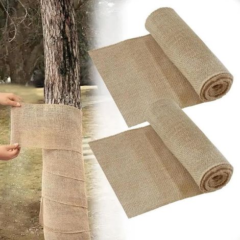 Set of 2 rolls of jute protective paper for tree bark protection – 30 x 500 cm – frost protection – for garden plants and tree trunks – keeps plants warm and looks decorative (1/5)