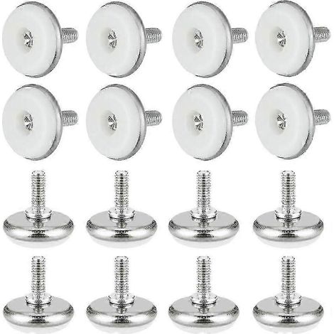 30 pieds de vérin réglables, en plastique et métal, avec écrous, M61530mm, vis de réglage pour meubles, adaptés aux meubles, tables, bureaux, etc. (1/5)