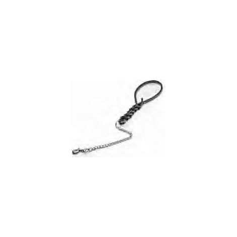 Pet Guinzaglio in Cuoio Tripla Treccia con Catena Col. Assortiti cm. 60