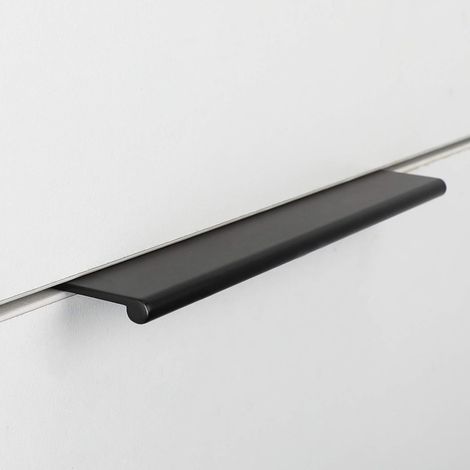 Set mit 5 schwarzen Aluminium-Schrankgriffen 128 mm für Küchen- und Badezimmermöbel (1/5)