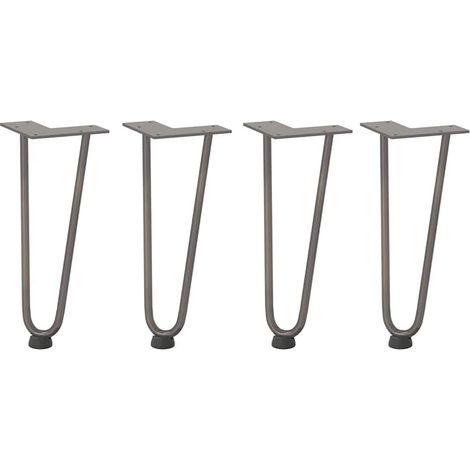 Hairpin Legs for Coffee Table 4 pcs Natural Steel 30 cm Solid Steel vidaXL