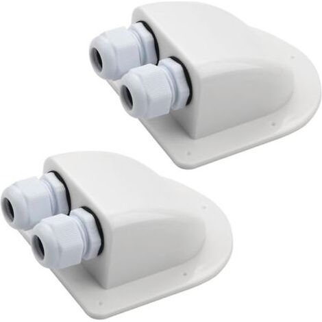 2 Pièce Passe Cable Etanche Passe Toit Camping Car Solaire IP68 Entrée Câble Double Blanc Fixation Panneau Solaire Camping Car ABS pour Camping Car Accessoires Bateau Caravane (1/5)