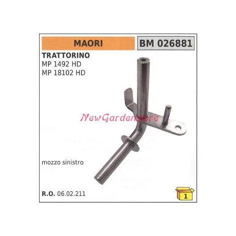 Mozzo sx ruota MAORI trattorino rasaerba tosaerba tagliaerba MP 1492 HD 026881