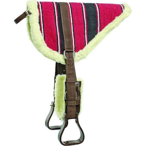 Bareback in tessuto navajo con staffe in plastica e sottopancia - Marrone/Nero (1/5)