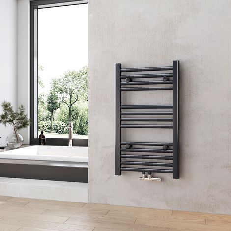 Heilmetz Toallero Secatoallas Radiador Para sistemas de calentamiento de agua No es eléctrico Baño Radiador Antracita 70x40cm 238W
